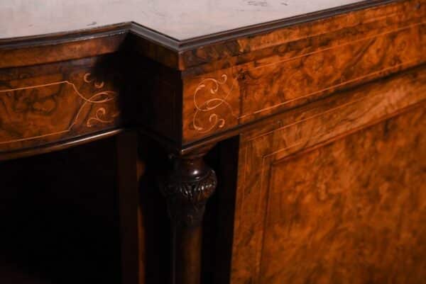 Stunning Victorian Inlaid Burr Walnut Credenza SAI1191 - Image 6