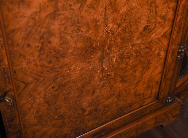 Stunning Victorian Inlaid Burr Walnut Credenza SAI1191 - Image 4