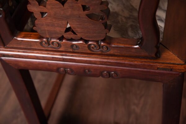 19th Century Chinese Marble Inset Mother-of-pearl Inlaid Arm Chair SAI1550 - Image 9