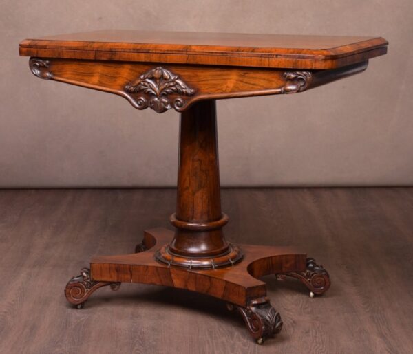 William 4th Rosewood Fold Over Card Table SAI1668 Antique Furniture 3