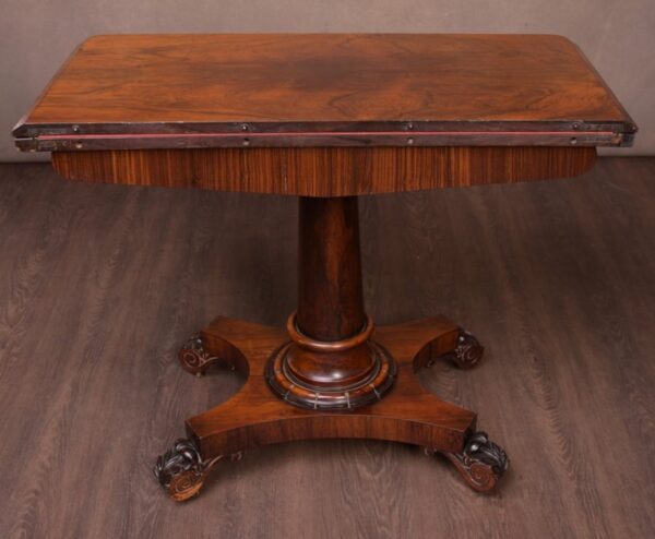 William 4th Rosewood Fold Over Card Table SAI1668 Antique Furniture 8