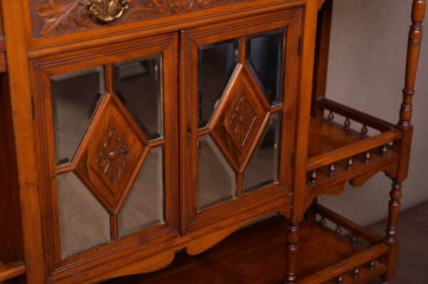 Edwardian Walnut Mirror Back Sideboard/ Display Cabin SAI1678 Antique Furniture 14