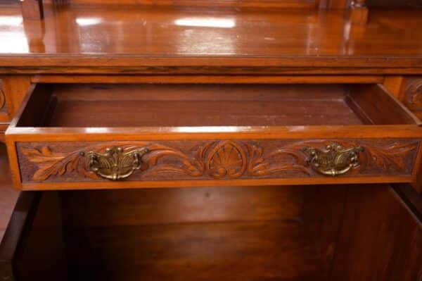 Edwardian Walnut Mirror Back Sideboard/ Display Cabin SAI1678 Antique Furniture 7