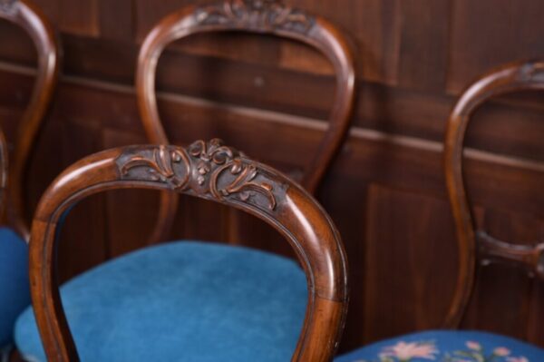 Fantastic Set Of 6 Victorian Walnut Balloon Back Dining Chairs SAI1836 Antique Furniture 18