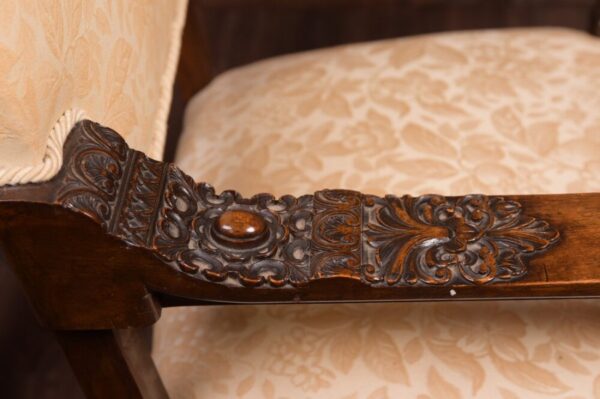 Superb 19th Century Carved Walnut Throne Chair SAI1841 Antique Furniture 17