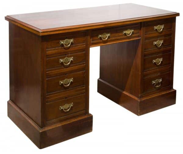 Edwardian mahogany pedestal desk Antique Desks 3