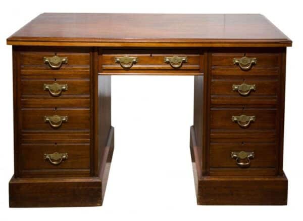 Edwardian mahogany pedestal desk Antique Desks 8