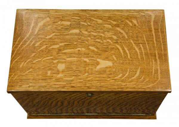 Exceptional oak stationary box circa 1903 Antique Boxes 5