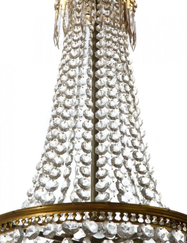 French tent and waterfall chandelier c1950 - Image 5