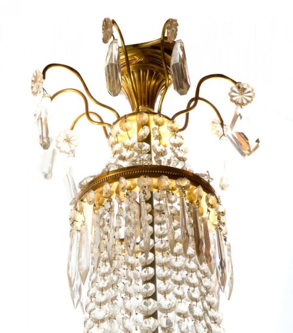 French tent and waterfall chandelier c1950 - Image 4
