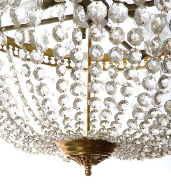 French tent and waterfall chandelier c1950 - Image 3