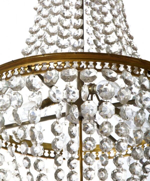 French tent and waterfall chandelier c1950 - Image 2