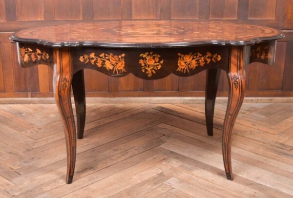 Exhibition Quality Marquetry Picture Centre Table SAI1190 Antique Furniture 4