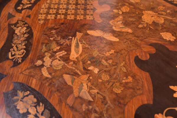 Exhibition Quality Marquetry Picture Centre Table SAI1190 Antique Furniture 15