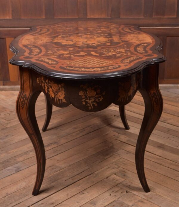 Exhibition Quality Marquetry Picture Centre Table SAI1190 Antique Furniture 16