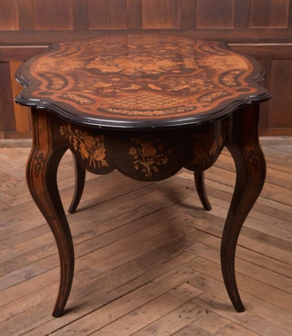 Exhibition Quality Marquetry Picture Centre Table SAI1190 - Image 14