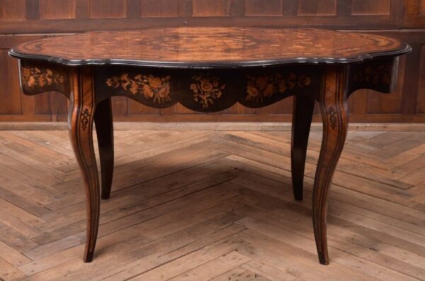 Exhibition Quality Marquetry Picture Centre Table SAI1190 - Image 15
