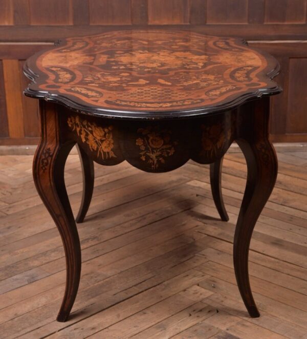 Exhibition Quality Marquetry Picture Centre Table SAI1190 - Image 17