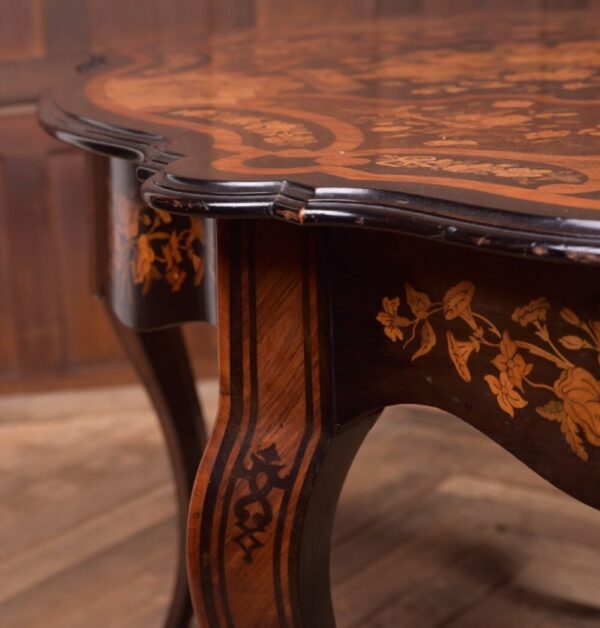 Exhibition Quality Marquetry Picture Centre Table SAI1190 - Image 18
