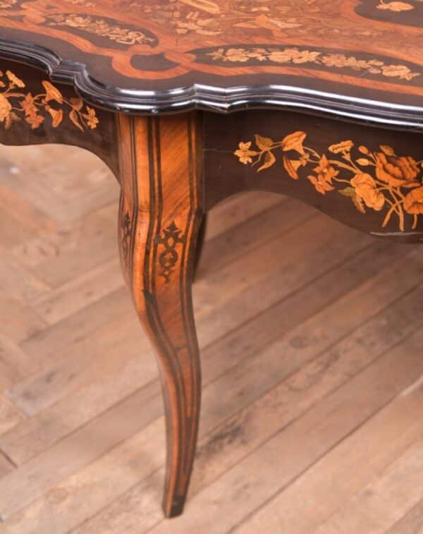 Exhibition Quality Marquetry Picture Centre Table SAI1190 Antique Furniture 5