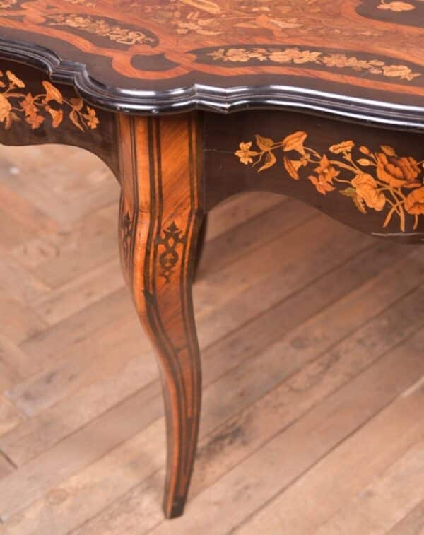 Exhibition Quality Marquetry Picture Centre Table SAI1190 - Image 3