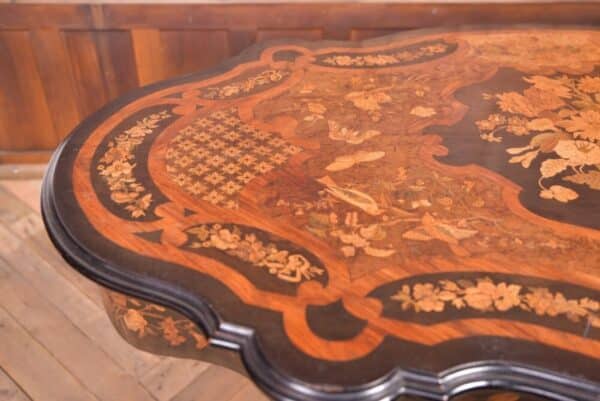 Exhibition Quality Marquetry Picture Centre Table SAI1190 Antique Furniture 6