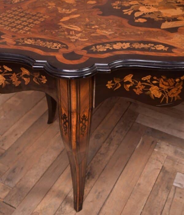 Exhibition Quality Marquetry Picture Centre Table SAI1190 Antique Furniture 8