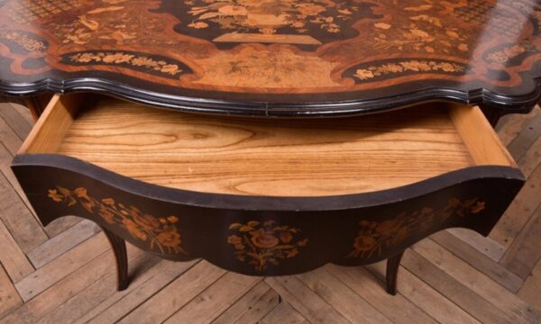 Exhibition Quality Marquetry Picture Centre Table SAI1190 - Image 9