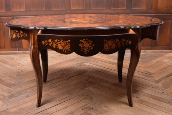 Exhibition Quality Marquetry Picture Centre Table SAI1190 - Image 10
