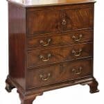 Geo III mahogany bedside table c1780 Antique Draws