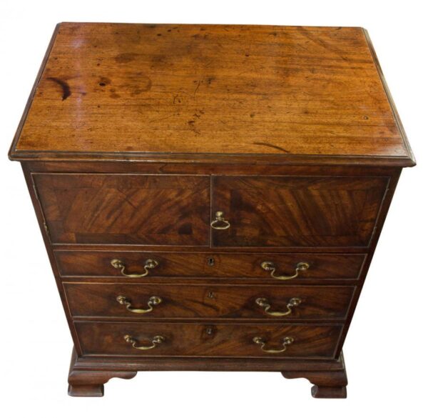 Geo III mahogany bedside table c1780 Antique Draws 6