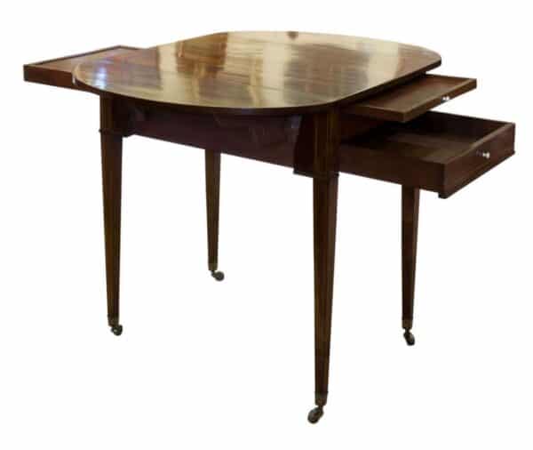 Geo III Sheraton period Pembroke games table Antique Furniture 10