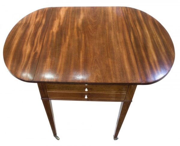 Geo III Sheraton period Pembroke games table - Image 6