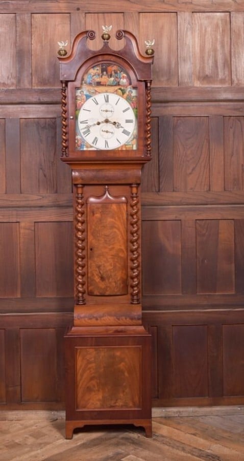 Victorian Mahogany Scottish 8 Day Longcase Clock By J&t Black Of Kirkcaldy SAI2107 Antique Furniture 3
