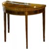 George II mahogany demi-lune card table circa 1780