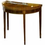 George II mahogany demi-lune card table circa 1780 Antique Furniture