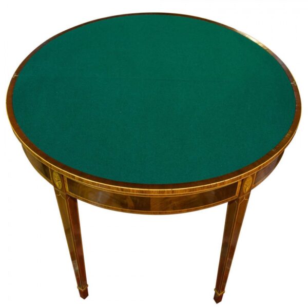 George II mahogany demi-lune card table circa 1780 - Image 7