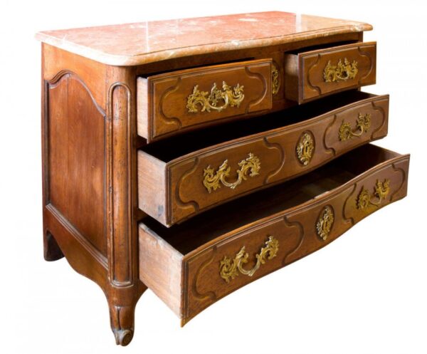 Louis XV marble topped commode