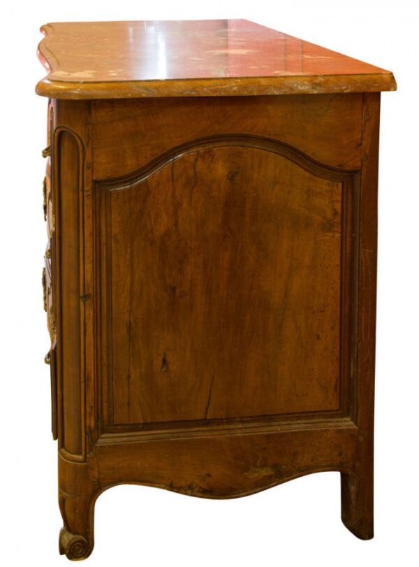 Louis XV marble topped commode Antique Furniture 7