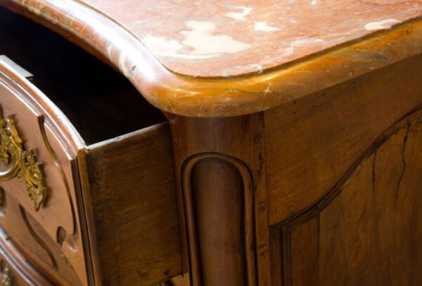 Louis XV marble topped commode - Image 2