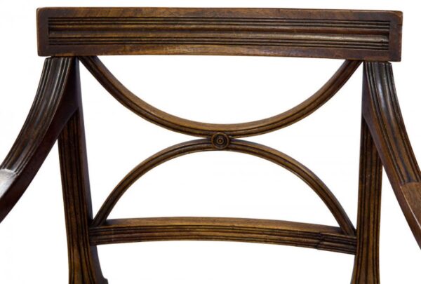 Pair of Hepplewhite period mahogany carver chairs c1780 - Image 4