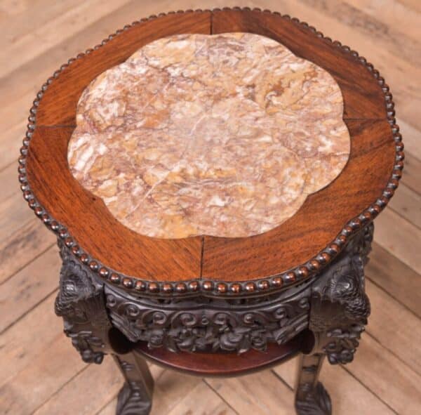 Chinese Carved Marble Top Vase Stand SAI2053 - Image 9