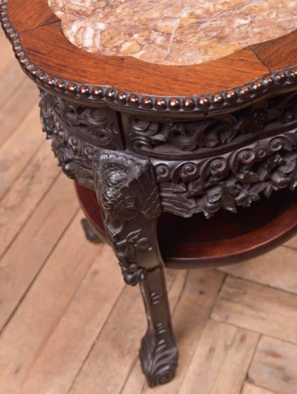 Chinese Carved Marble Top Vase Stand SAI2053 - Image 10