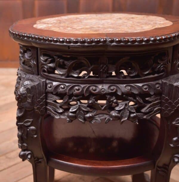 Chinese Carved Marble Top Vase Stand SAI2053 - Image 8