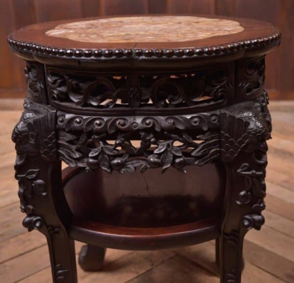 Chinese Carved Marble Top Vase Stand SAI2053 - Image 3