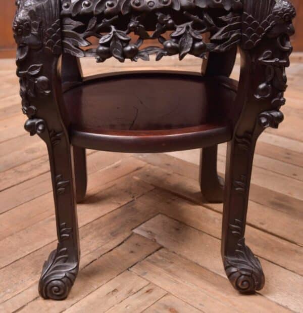 Chinese Carved Marble Top Vase Stand SAI2053 - Image 7