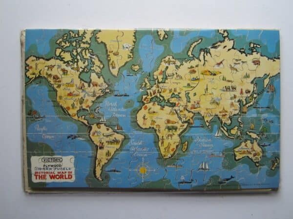 World – Jigsaw Puzzle – Cartographic curiosity Antique toys, vintage maps, world, jigsaw puzzles Antique Toys 3