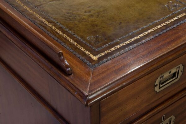 Rare Naval pedestal desk c1900 - Image 3