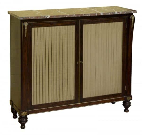 Regency Faux rosewood side cabinet Antique Furniture 3