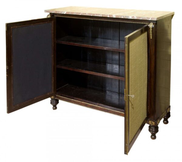 Regency Faux rosewood side cabinet Antique Furniture 9